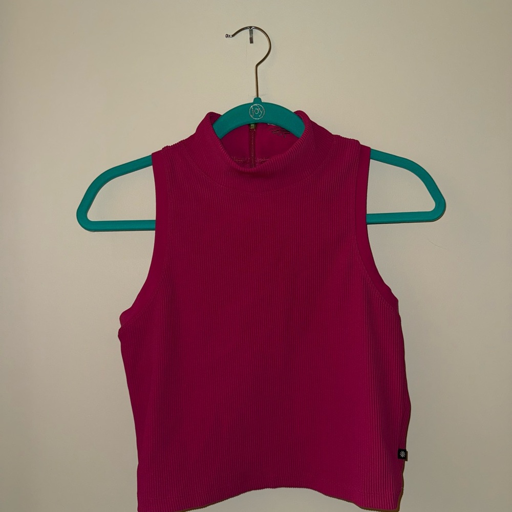 Athleta x Alicia Keys Pink Ribbed Tank Top